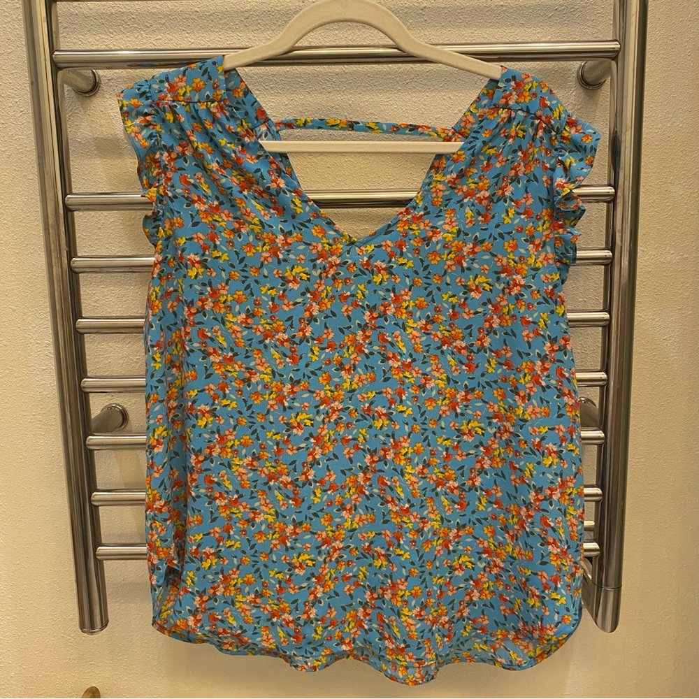 LOFT flutter sleeve blouse, size medium.